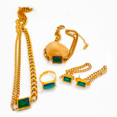 Green Glam Set - 18K